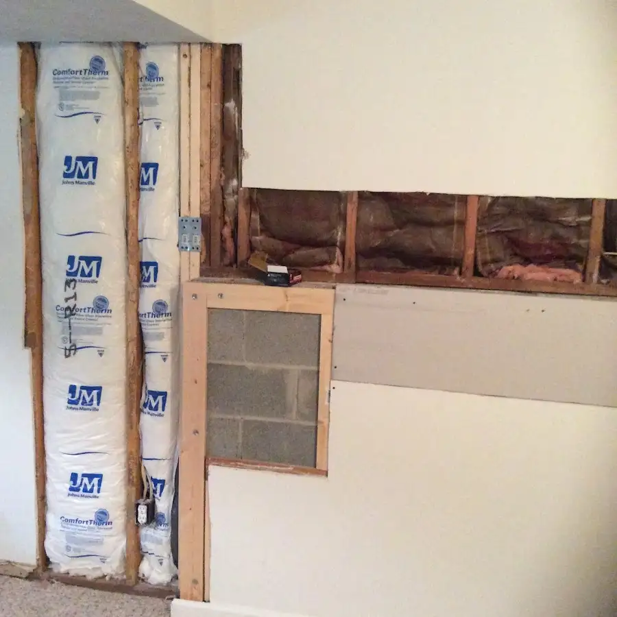 Wall insulation replacement during Contents Cleaning & Restoration in Forestville